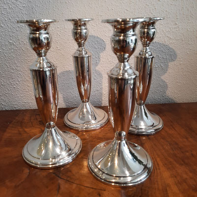 4 Stück 2x Paar Kerzenständer Kerzenleuchter 925er Sterling Silber Poole Mod 2997 bzw. Towle Mod 034