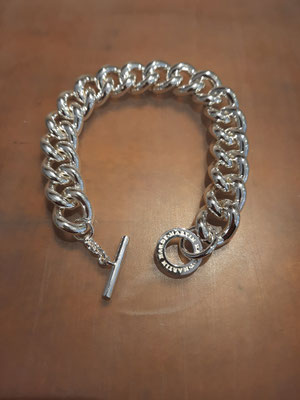 Panzerarmband Rundpanzerarmband 915er Sterling Silber Martin Hardt breit