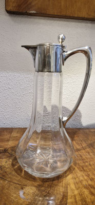 Jugendstil Weinkaraffe WTB Wilhelm Theodor Binder 800er Silber Mod93