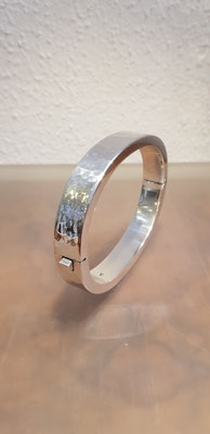 Armreif gehämmert 925er Sterling Silber 11mm