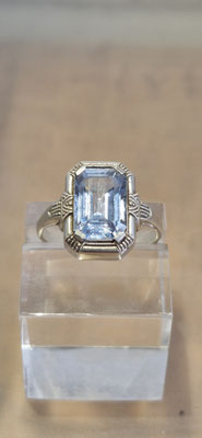 Blautopasring Nr 2  835er Silber