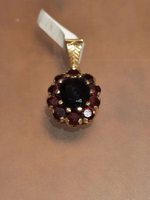 Granatanhänger 18ct Gold 750er Gold