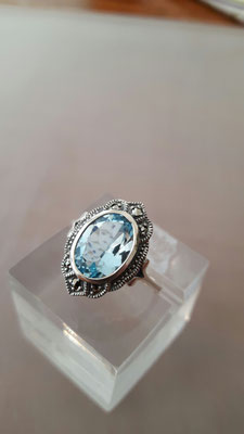 neuer Blau Topas Ring 8