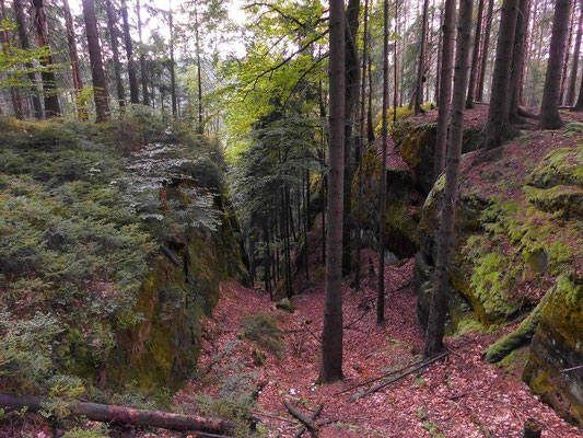 Oberer Ausgang der Schlucht