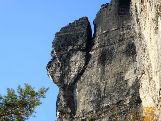 Anhängsel von unten vom Gabrielensteig aus