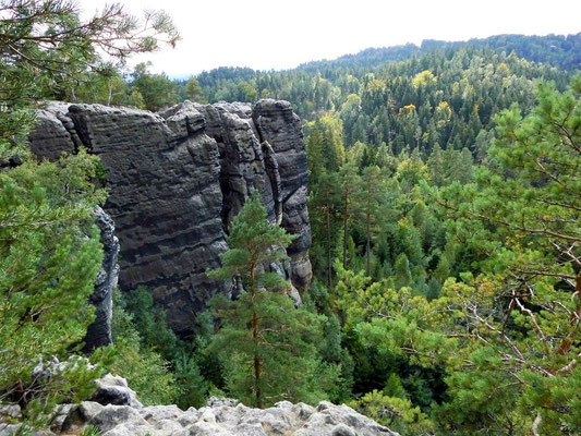 Aussicht am südlichen Teil des Tannigtsteiges