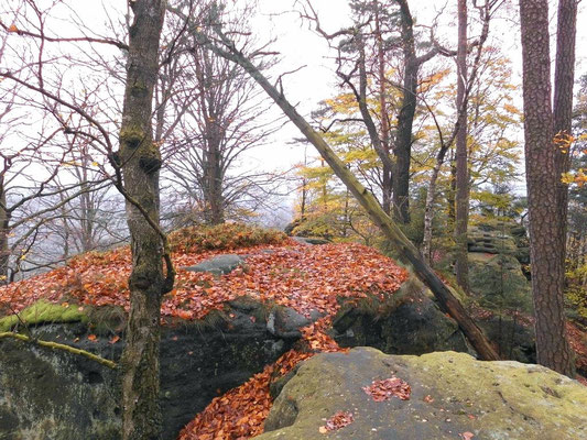 An dieser Stelle stand der Aussichtsturm