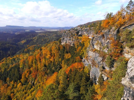 Ostansicht Prebischtor von einem abgelegenen Felsriff