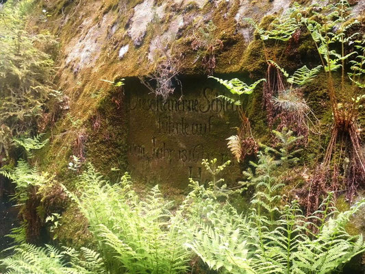 Alte Inschrift an der Oberen Schleuse