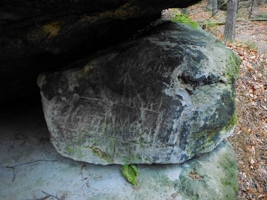 Alte Markierung Gratweg und Hickelhöhle