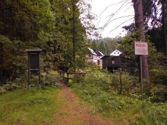 Wander-Grenzübergang 100 Meter unterhalb der Niedermühle