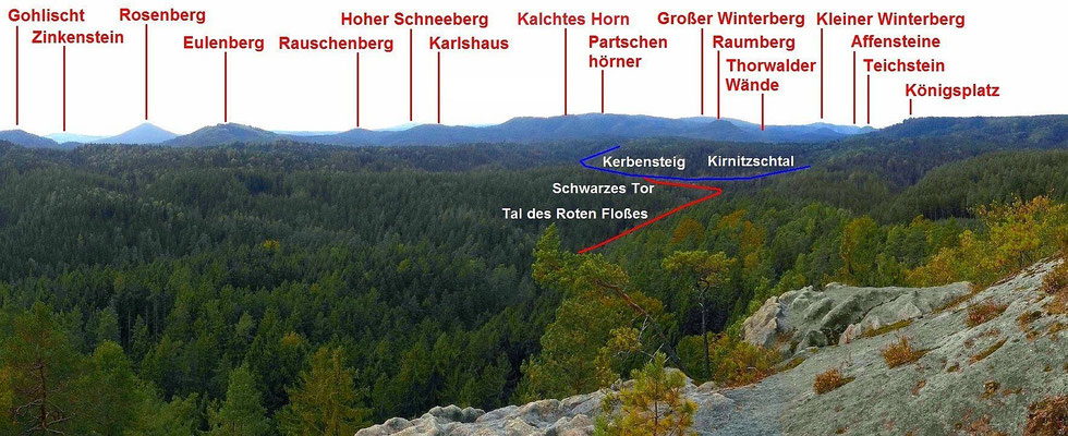 Käs und Brot - Aussicht, Blick Richtung Südwesten und Westen
