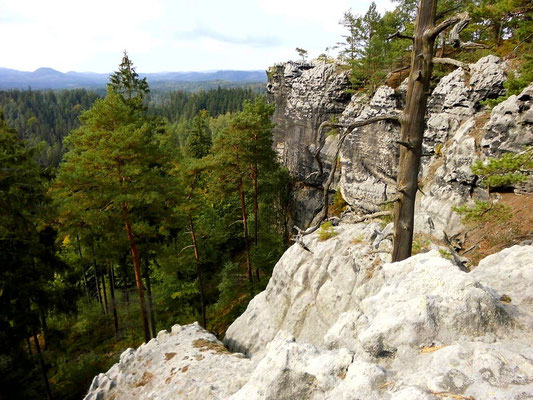 Aussicht vom südwestlichen Teil des Tannigtsteiges