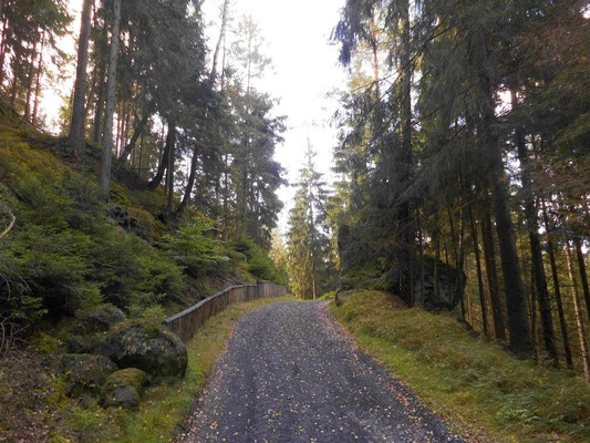 Blau markierter Wanderweg
