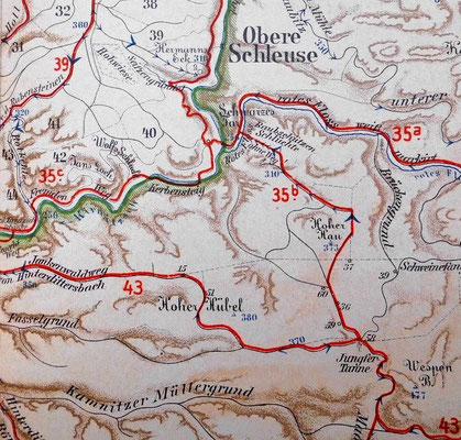 Meinholds Routenführer 1910. Die Route zur Balzhütte ist die Nr. 35 b.