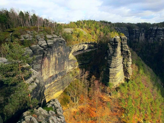 Chinesische Mauer, Neues Kanapee, darunter Riesenüberhang, Gabrielensteigturm