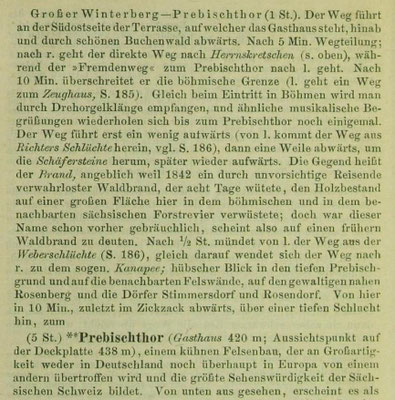 Fremdenweg in Meyers Reiseführer 1891 Seite 198