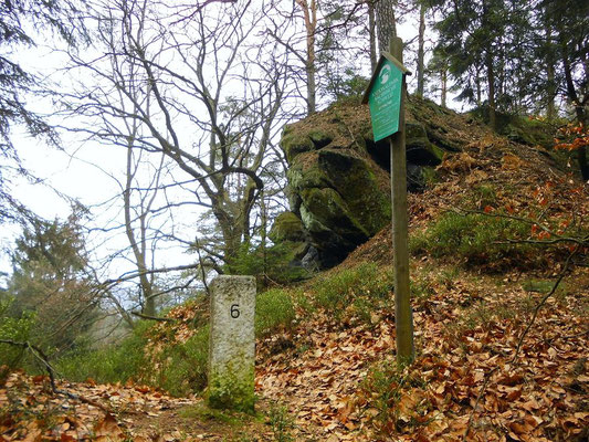 Südliches Ende vom Thorwalder Gratweg am Grenzstein 6