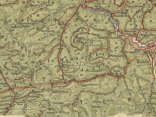 Raumberg und Umgebung, Karte von Johannes Schulz, 1912, Quelle: © SLUB/Deutsche Fotothek/KS 2268
