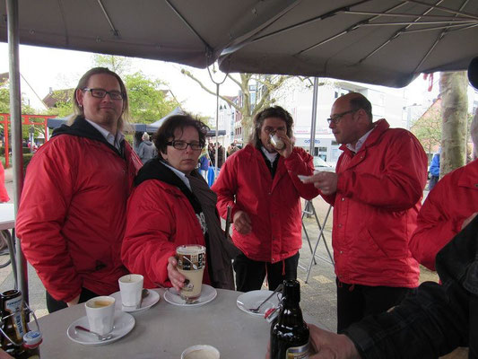 In der Pause tat ein guter heißer Kaffee gut.