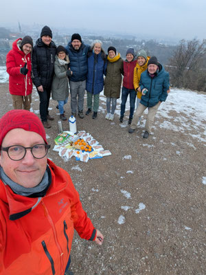 Auf dem Krak-Hügel bei Krakau ist es ganz schön kalt!
