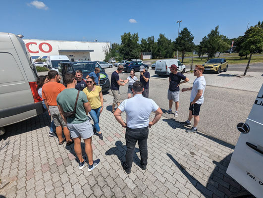 Herzliches Aufeinandertreffen der beiden Crews aus der Schweiz und der Ukraine
