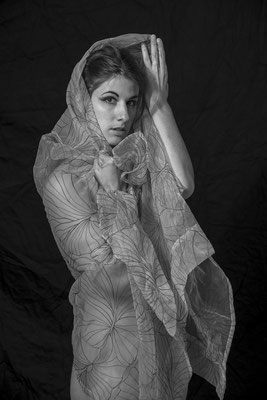 Behind the fabric pattern