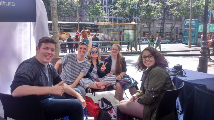 D'esquerra a dreta: Marc, Iván, Elena, Berta i Iraïs