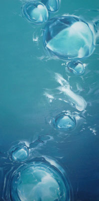うたかたⅡ　油彩、カンヴァス　130×65cm　/　BubblesⅡ　oil on canvas　130×65cm　