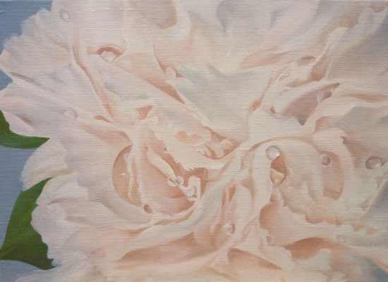 白のベール　油彩、カンヴァス　24.2×33.3cm