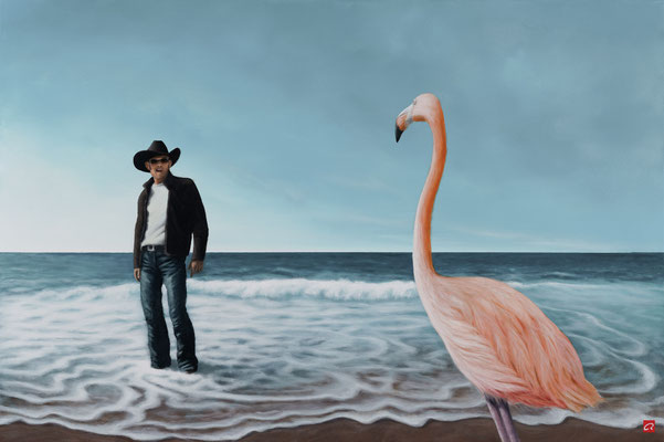 Flamingo, was machst du denn hier? (80x120)