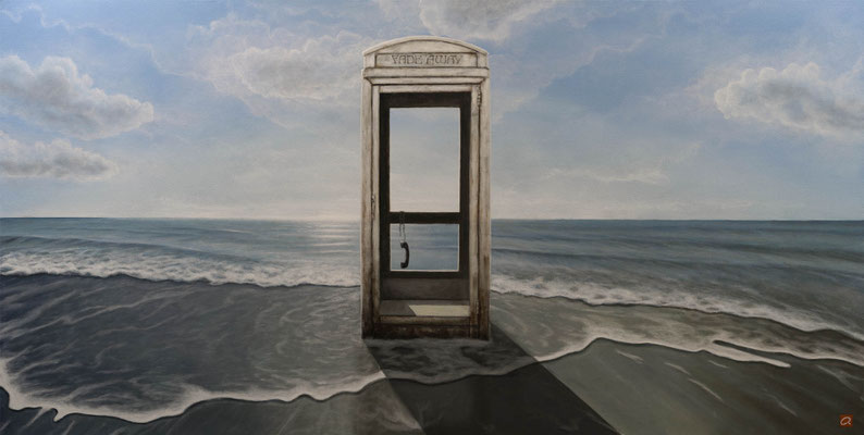 Telefonzelle am Strand