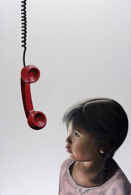 Kind telefoniert mit Gott