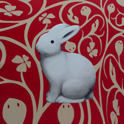 weißer Hase