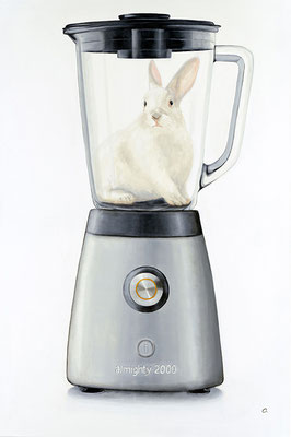 Ob ihr wirklich richtig steht, seht ihr, wenn der Mixer dreht (120x80) / Inspiriert von Marco Evaristti und Michael Schanze