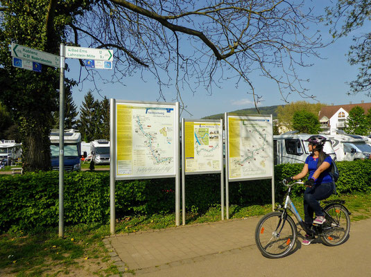 Placas de información de las ciclovías de la región