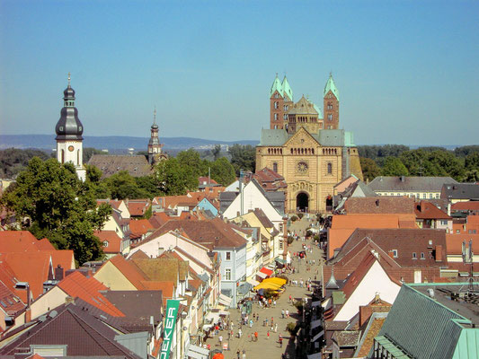 O centro histórico de Speyer com a catedral