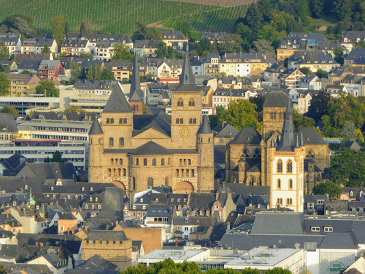 Aerial view of Trier Cathedral
