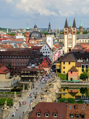 Vista ao centro histórico de Wurtzburgo