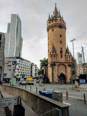 The medieval tower of the "Eschenheimer Tor" in Frankfurt