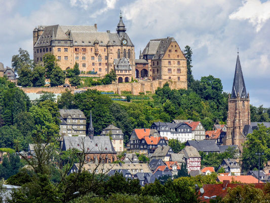 Vista ao centro histórico de Marburgo