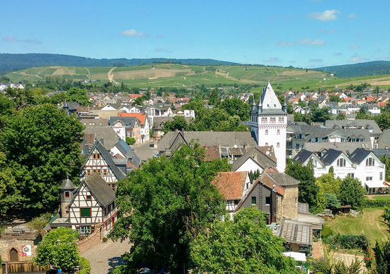 Vista desde el castillo de Eltville al centro de la ciudad