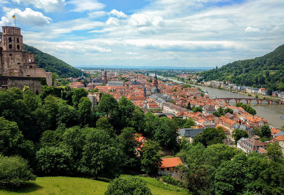 Vista ao centro histórico de Heidelberg