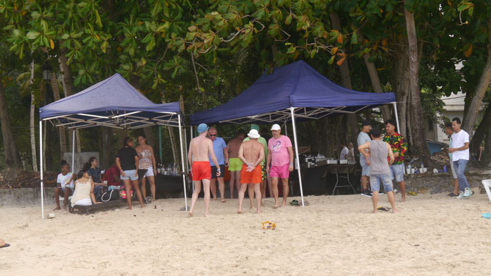 Kleine Party am Strand