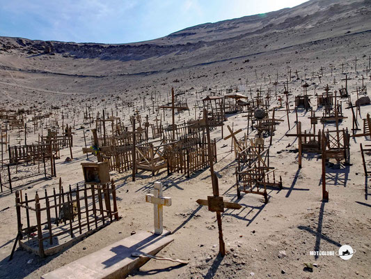 Der Wüstenfriedhof einige Kilometer entfernt von Pisagua