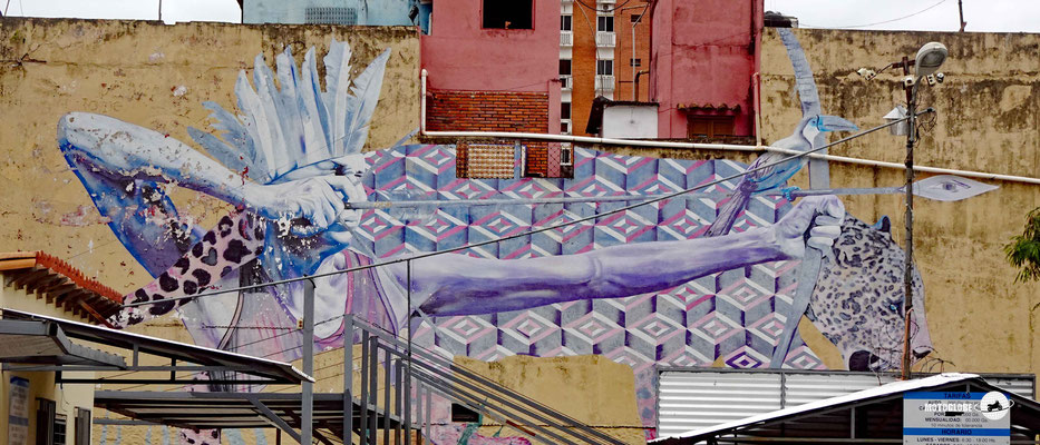 Graffiti bringen etwas Farbe in die trostlose Innenstadt