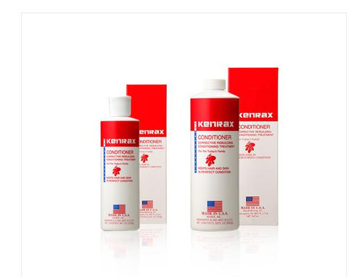 ケンラックスコンディショナー　　　　　　　　　　　　　◆定価　233ｇ　1,980円（税込）　　　　　　　　　　　932ｇ　5,500円（税込）　　　　　　　　　　　　　　痛んだ髪には油分よりも水分補給が最優先という発想で開発されたトリートメント剤です。主成分は髪にとって一番大切な保湿成分です。毛髪の組織内部に速やかに浸透し、キューティクルを整えます。無油性・無刺激・無香料・無着色の酸性タイプのトリートメント・コンディショナーです。 水分キープエッセンス「アクアライザー（保湿剤）」配合。