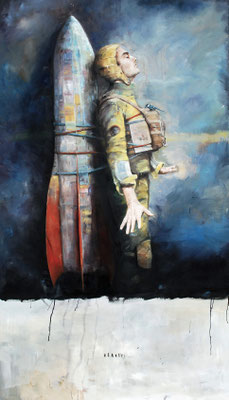 Ad Astra II, 2023, öl auf Leinwand, 180x105cm