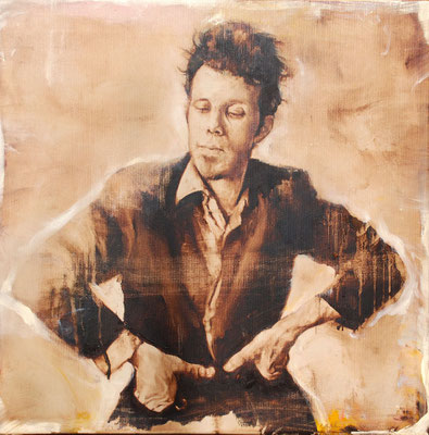 Tom,standing, 2024, Öl auf Leinwand, 50x50cm