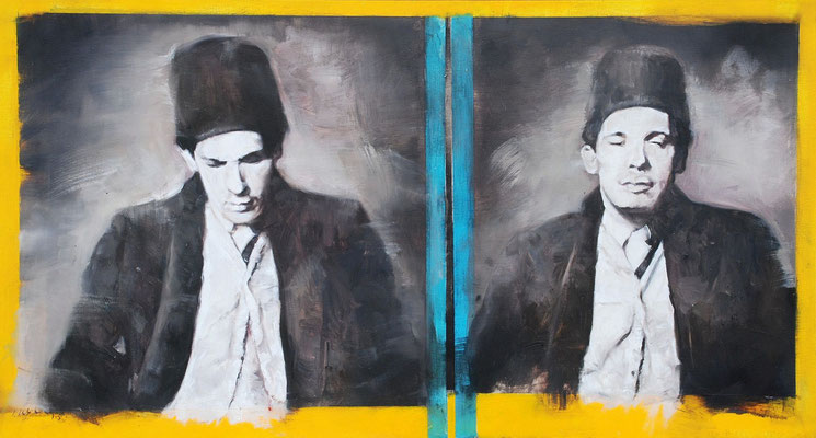 Glenn/Die Kunst der Fuge,2023,Öl a.Holz,37x68cm